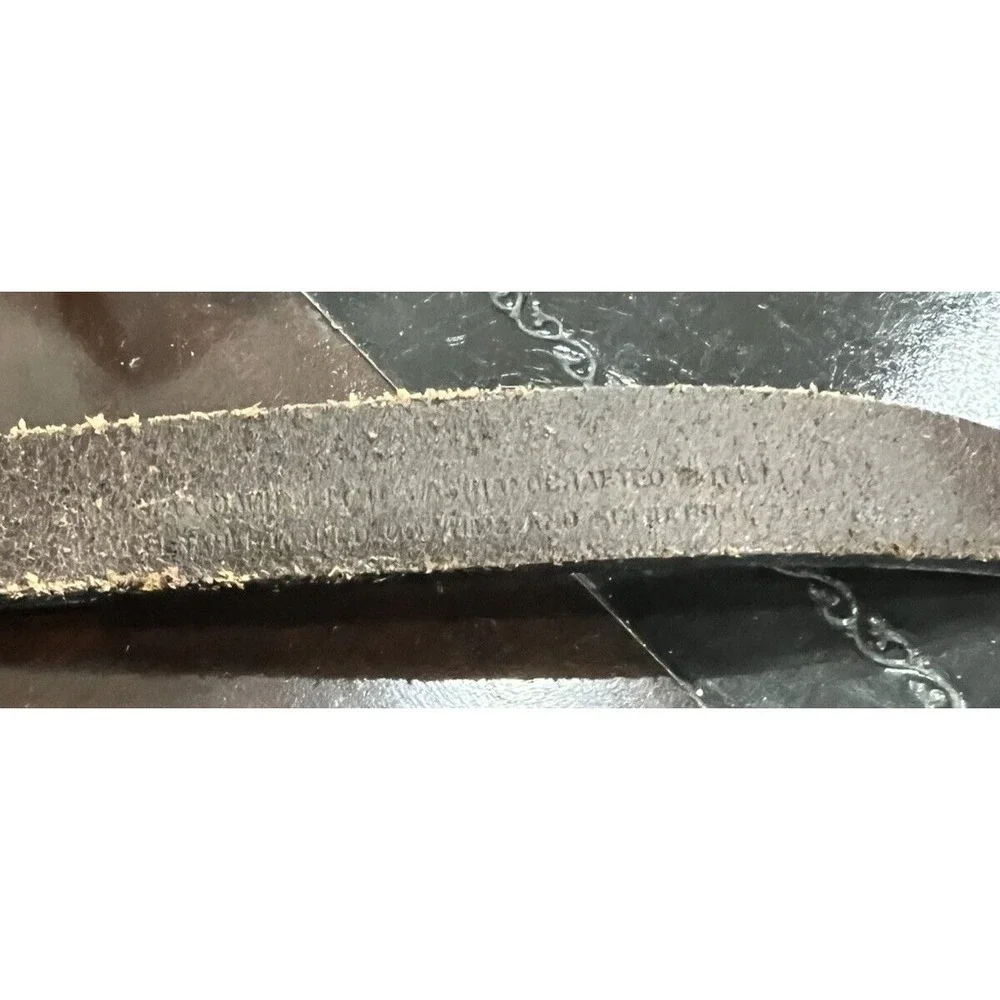 Coach Belt Brown  Cowhide Leather Brass Buckle Made In Italy 7/8